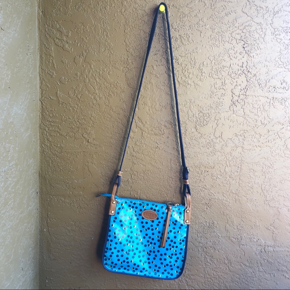 Fossil Printed Crossbody Bag w/ Leather Details